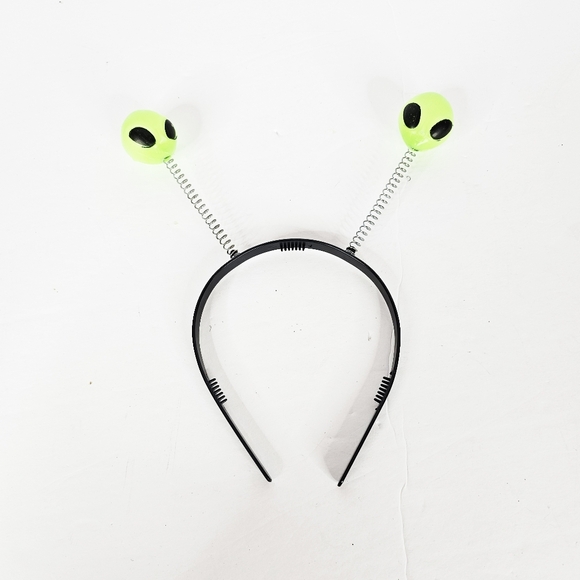 Alien Headbands with Green Antennae NWOT - Picture 2 of 4